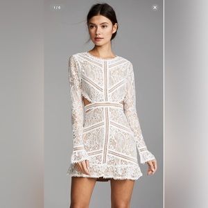 For Love & Lemons White Lace Dress L